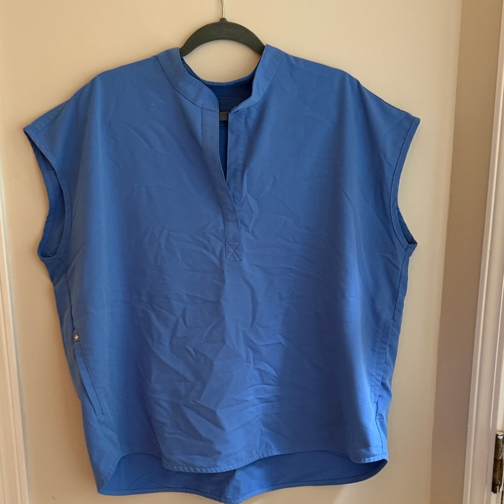 Figs Ceil Blue Women's Scrub Top